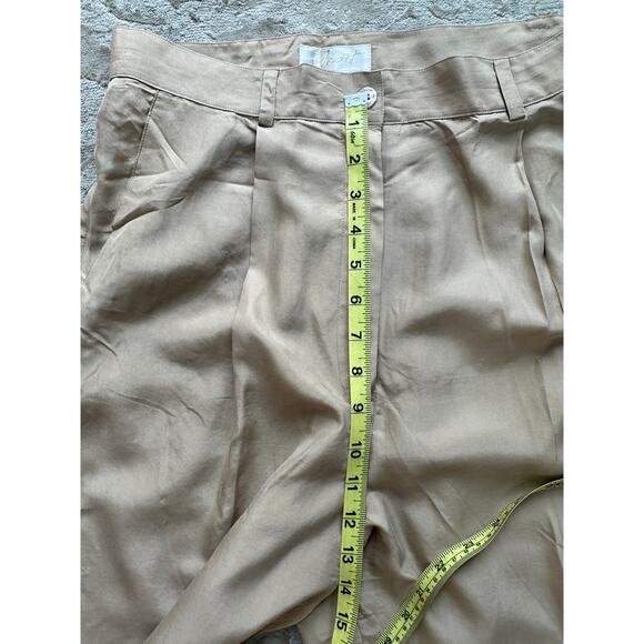 Vintage 80s/90s Apart 100% Silk 2 Piece Set Jacket & Pants Women’s Medium Beige - Picture 11 of 16